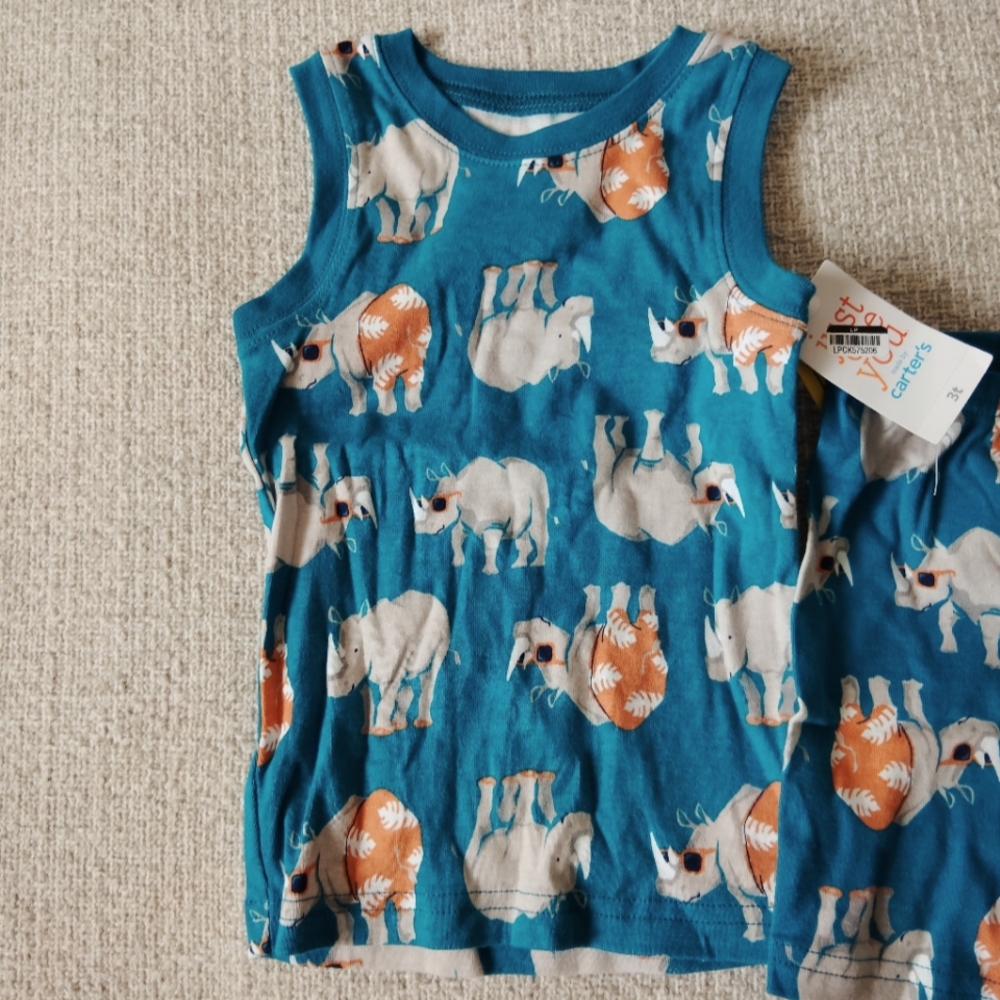 Just One You By Carter's Animal Print Pajama Set - Picture 2 of 6